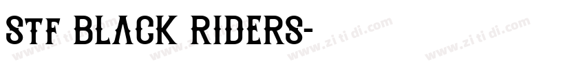 Stf BLACK RIDERS字体转换